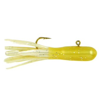 PowerBait Pre-Rigged Atomic Tubes. 1/32oz Yellow Pearl Silver Flake 5-pk