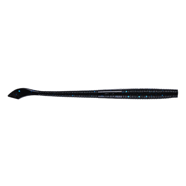 Yamamoto Kut Tail Worm 7.5" Black Blue Fleck 5-pk