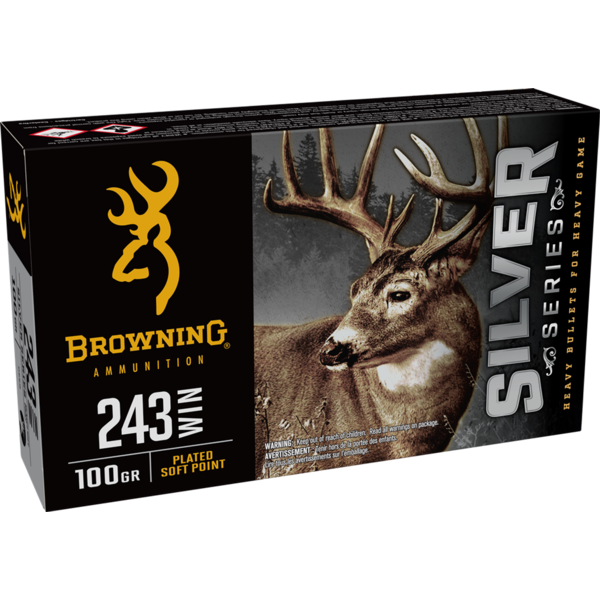 Browning Silver 243 Win 100gr Plated Soft Point Ammunition