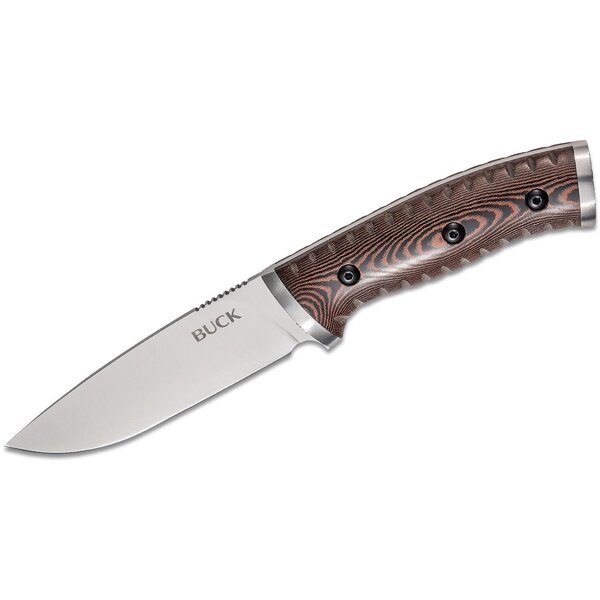 Buck 863 Selkirk Survival Knife Fixed 4.625" Blade, Brown Micarta Handles
