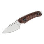 Buck 662 Alpha Scout Fixed Blade Knife 2.875" S35VN Satin Drop Point, Walnut Dymalux Handles, Leather Sheath