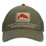 Simms Trout Icon Trucker. Riffle Green