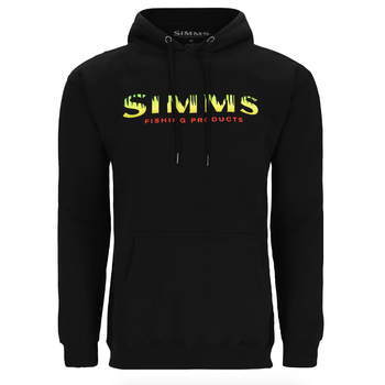 Simms Logo Hoody. Black Neon
