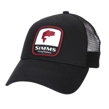 Simms Bass Patch Trucker. Black