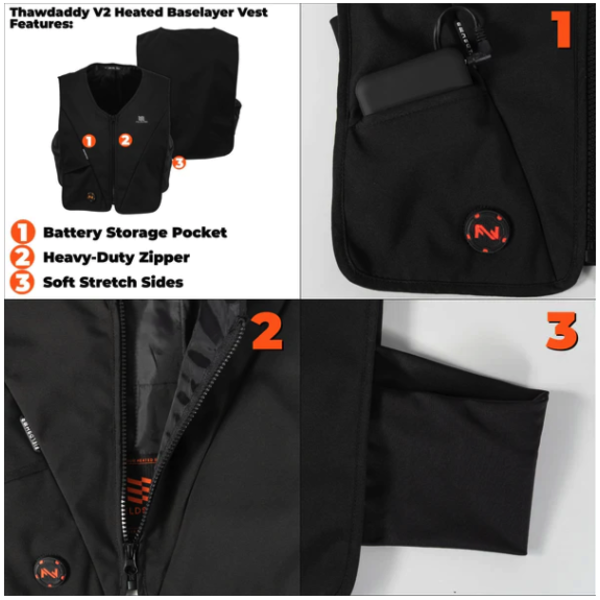 Mobile Warming Smart 2.0 Thawdaddy Heated Vest (Unisex)