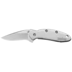 Kershaw Kershaw 1600 Ken Onion Chive Assisted Flipper Knife 1.9" Bead Blast Plain Blade, Stainless Steel Handles, Frame Lock