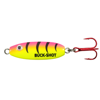 Northland Buck-Shot Rattle Spoon Bubblegum Tiger 1/8oz
