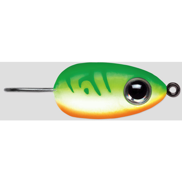 VMC Tear Drop Jig. 1/16oz Glow Green Fire UV