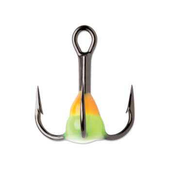 VMC Glow Resin Treble. #12 Green Orange Glow