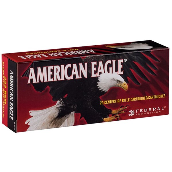 Federal Federal American Eagle Ammunition 223 Remington 62 Grain Full Metal Jacket Box of 20