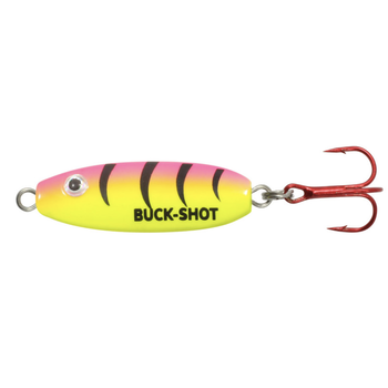 Northland Buck-Shot Rattle Spoon. 3/8oz Bubblegum Tiger