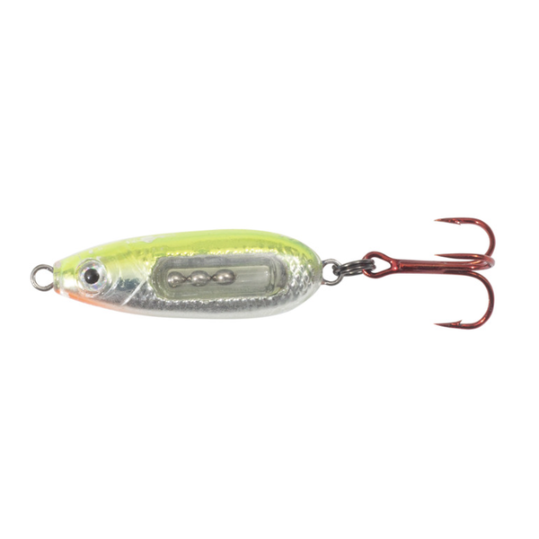 Northland Glass Buck-Shot Spoon 3/32oz Silver Fluorescent Chartreuse