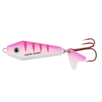 Northland Buck-Shot Coffin Spoon. 1/4oz UV Pink Tiger