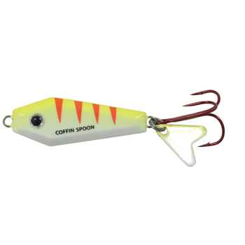 Northland Buck-Shot Coffin Spoon. 1/4oz UV Electric Perch