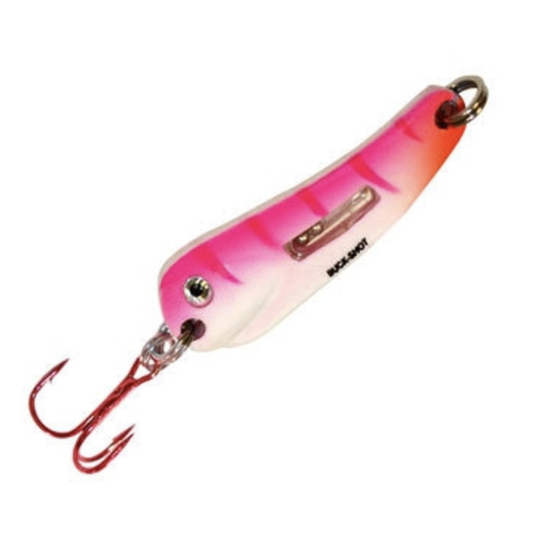 Northland Buck-Shot Flutter Spoon 1/4oz UV Pink Tiger