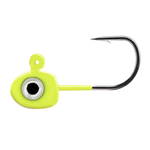 Northland Tungsten Flat Fry Jig 1/16oz Glow Chartreuse 2-pk