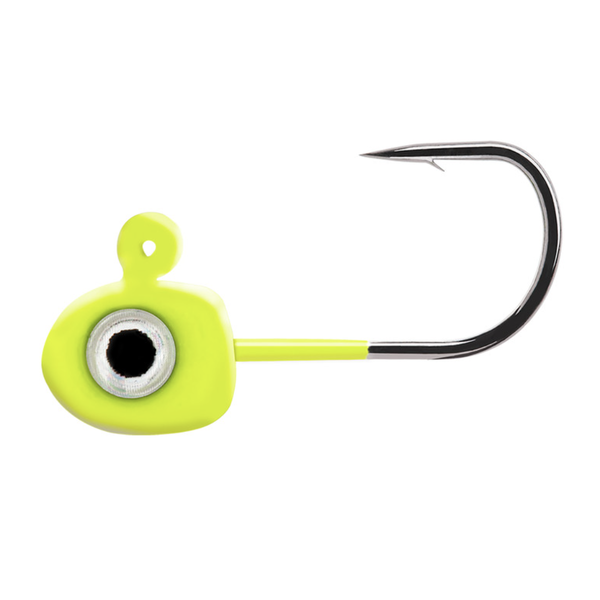 Northland Tungsten Flat Fry Jig 1/16oz Glow Chartreuse 2-pk