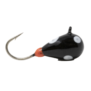 Clam Drop Jig 1/16oz Black Glow Dot