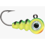 VMC Tungsten Larv Eye Jig 1/16oz Glow Fire Tiger