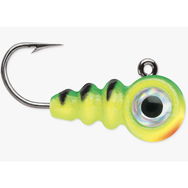 VMC Tungsten Larv Eye Jig 1/16oz Glow Fire Tiger