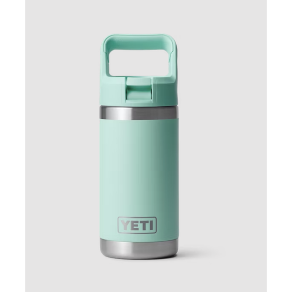 Yeti Rambler Jr 355mL Kids Water Bottle w/Color Match Straw Cap. Seafoam