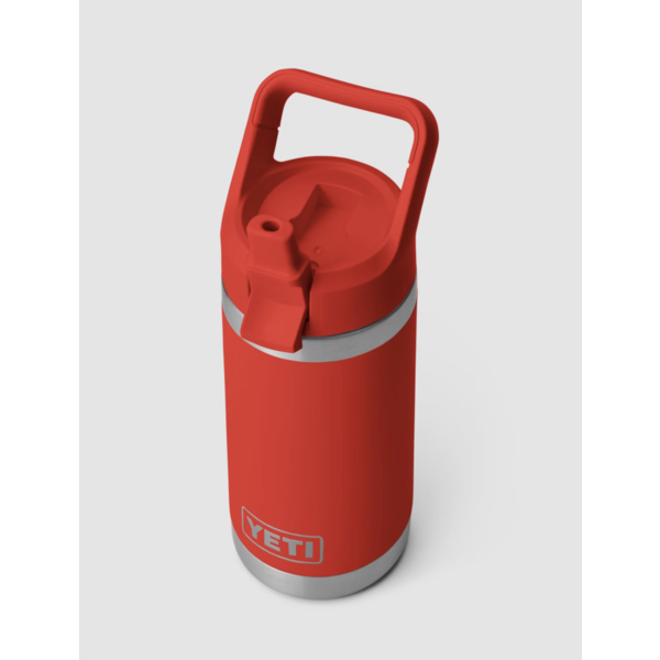 Yeti Rambler Jr 355mL Kids Water Bottle w/Color Match Straw Cap. Canyon Red