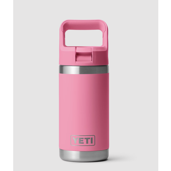 Yeti Rambler Jr 355mL Kids Water Bottle w/Color Match Straw Cap. Harbor Pink