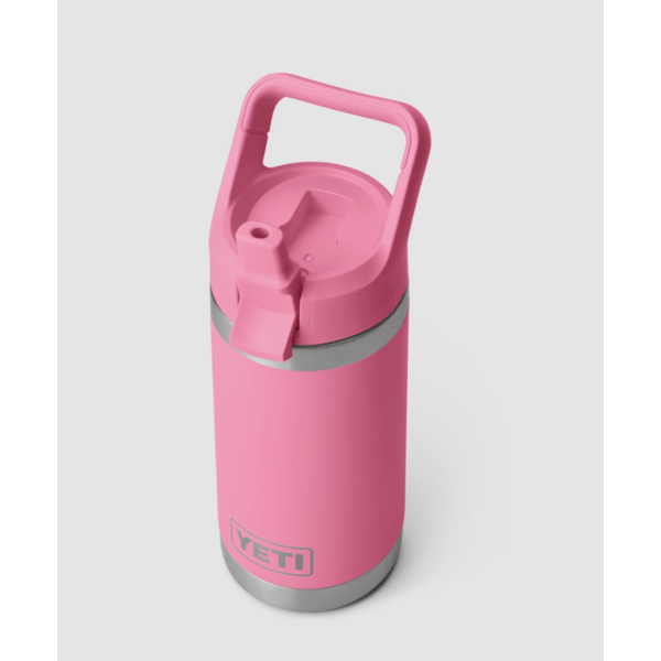 Yeti Rambler Jr 355mL Kids Water Bottle w/Color Match Straw Cap. Harbor Pink