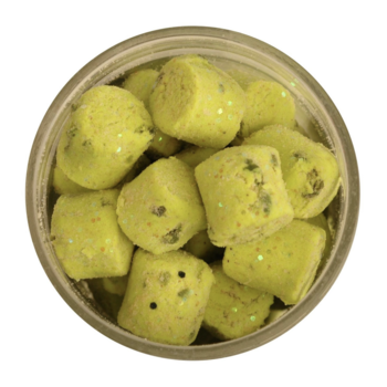 Gulp Trout Nuggets. Chunky Chartreuse 1.1oz Jar