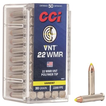 CCI CCI VNT 22 WMR 30gr Rimfire Varmint Tipped 50 Per Box