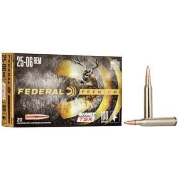 Federal Federal P2506H Premium 25-06 Rem 100 gr Barnes TSX 20 Per Box