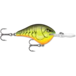 Rapala DT 14 Chartreuse Rootbeer Crawdad 2-3/4"