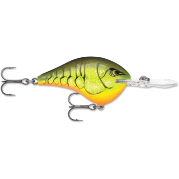 Rapala DT 14 Chartreuse Rootbeer Crawdad 2-3/4"