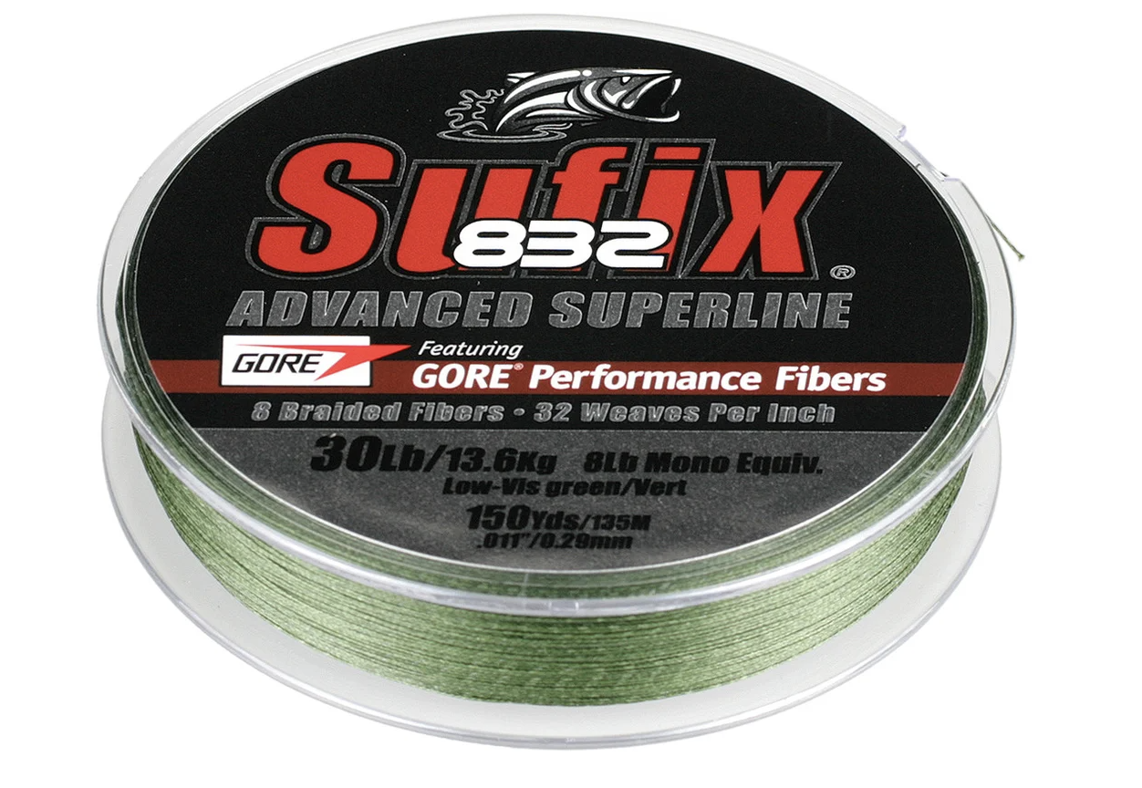 Sufix 660-030GPS 832 30Lb Braid Low- Vis Green w/Promo Scissors 150yds -  Discount Fishing Canada