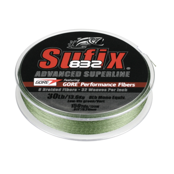 Sufix 832 Braid 20lb Lo-Vis Green 300yds