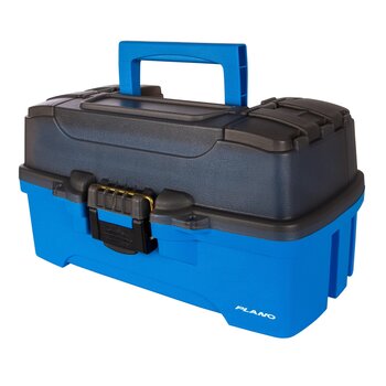 Plano Three-Tray Tackle Box. Blue/Smoke