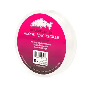 Blood Run STS Salmon Trout Steelhead Fluorocarbon Leader. 8lb 200yd