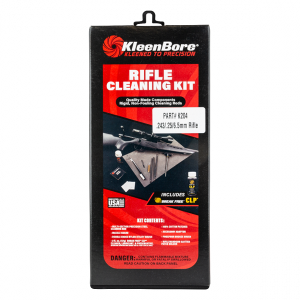 Kleen-Bore KleenBore K204 Rifle Classic Cleaning Kit .25 .243 6.5mm Cal