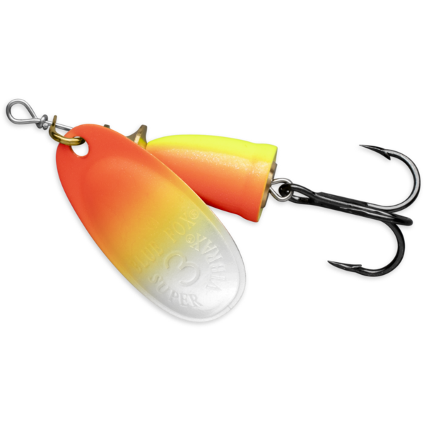 Blue Fox Northern Lights Vibrax 1/4oz Orange Chartreuse UV