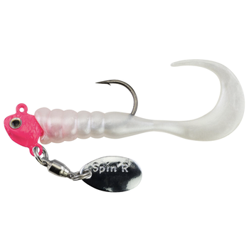 Johnson Crappie Buster Spin'R Grub 1/16oz Pink Pearl