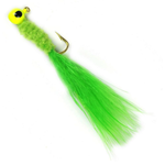 Johnson Beetle Bou Chartreuse White 1/16oz Jigs. 10-pk