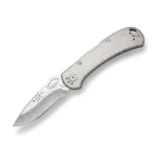 Buck 722 SpitFire Folding Knife 3.25" Satin Plain Blade, Gray Anodized Aluminum Handles - 7449