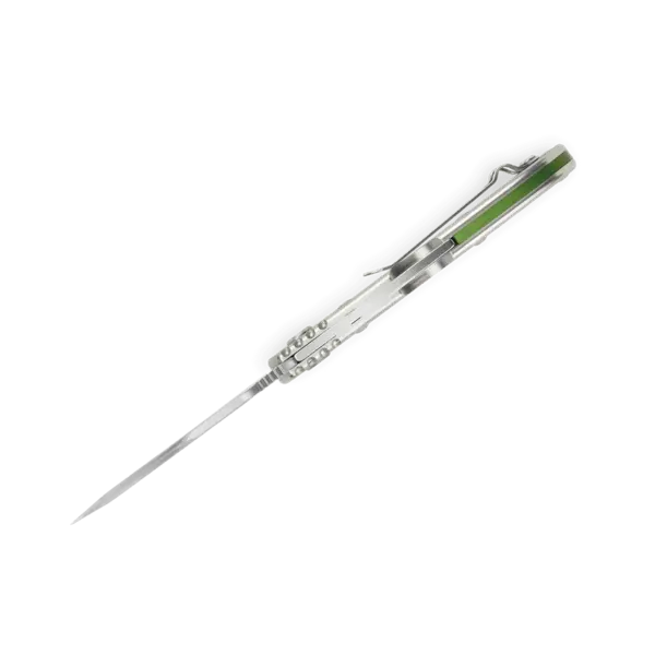 Buck 722 SpitFire Folding Knife 3.25" Satin Plain Blade, Gray Anodized Aluminum Handles - 7449