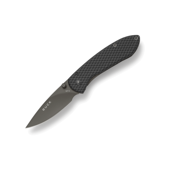 Buck 327 Nobleman Carbon Fiber Pattern 2 5/8" Titanium Coated Plain Blade - 3086 Reg. $59.99