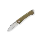 Buck 250 Saunter Clip Pocket Knife, 2-3/8" Blade O.D. Green Canvas Micarta Handle - 13477