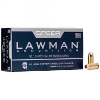 Speer 53880 Lawman Training CleanFire 40 SW 180 gr Total Metal Jacket Round Nose 50 Per Box