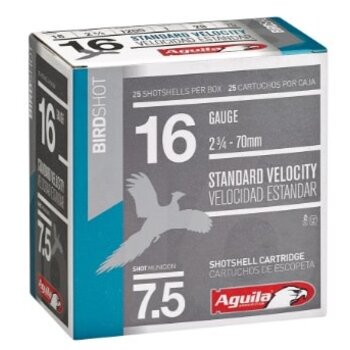 Aguila 16ga 2 3/4" 1oz 1200fps #7.5 Shotshells Box of25