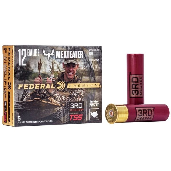 Federal 3rd Degree 12 Gauge Ammunition 5 Rounds 3-1/2" #5/6/7 Mixed Pellet Three Stage Payload 2 Ounce 1250fps
