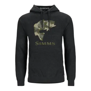 Simms Bass Fill Hoody. Charcoal Heather