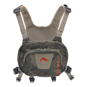 Simms Tributary Hybrid Chest Pack. Regiment Camo Olive Drab